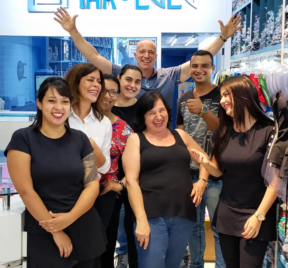 The Mar Egeu team together in São Paulo